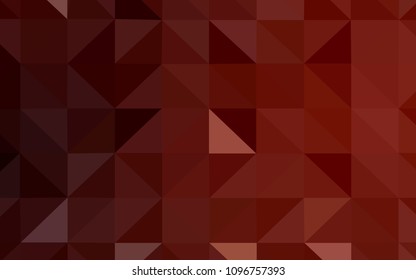 Dark Red vector triangle mosaic cover. Colorful illustration in polygonal style with gradient. Best triangular design for your business.
