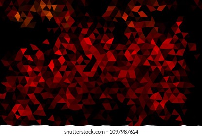 Dark Red vector triangle mosaic pattern. Geometric illustration in Origami style with gradient.  The best triangular design for your business.