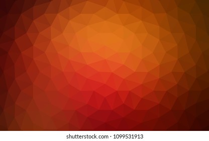 Dark Red vector triangle mosaic template. A completely new color illustration in a polygonal style. Pattern for a brand book's backdrop.