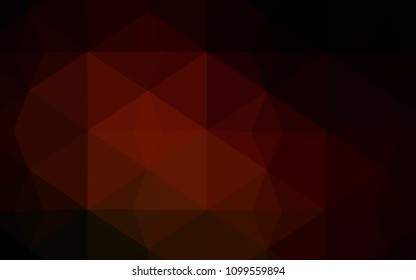 Dark Red vector triangle mosaic template. Shining polygonal illustration, which consist of triangles. Triangular pattern for your business design.
