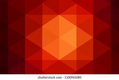 Dark Red vector triangle mosaic template. Geometric illustration in Origami style with gradient.  Brand-new design for your business.