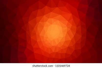 Dark Red vector triangle mosaic texture. Polygonal abstract illustration with gradient. Best triangular design for your business.