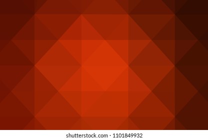 Dark Red vector triangle mosaic cover. Colorful abstract illustration with triangles. Brand new style for your business design.