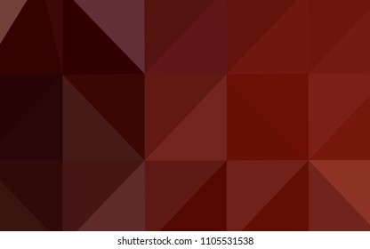 Dark Red vector triangle mosaic cover. Shining colored illustration in a new style. Brand-new design for your business.