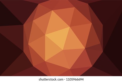 Dark Red vector triangle mosaic cover. Shining polygonal illustration, which consist of triangles. A completely new design for your leaflet.