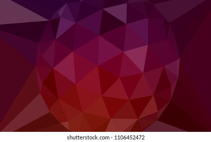 Dark Red vector triangle mosaic texture with a diamond. Elegant polygonal illustration with gradient. New template for your brand book.