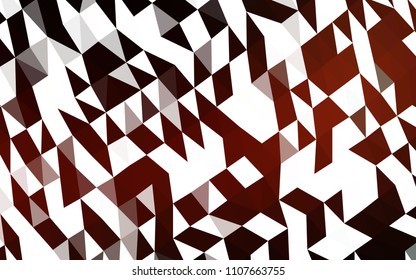Dark Red vector triangle mosaic background. A completely new color illustration in a vague style. The textured pattern can be used for background.