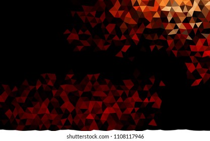 Dark Red vector triangle mosaic pattern. Geometric illustration in Origami style with gradient.  The completely new template can be used for your brand book.