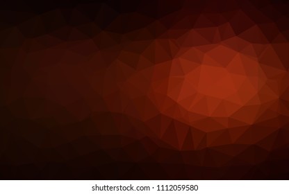Dark Red vector triangle mosaic cover. Geometric illustration in Origami style with gradient.  Textured pattern for your backgrounds.