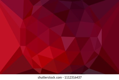 Dark Red vector triangle mosaic cover with a diamond. Shining colorful illustration with triangles. Polygonal design for your web site.