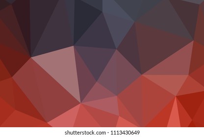Dark Red vector triangle mosaic texture. Creative geometric illustration in Origami style with gradient. Textured pattern for your backgrounds.