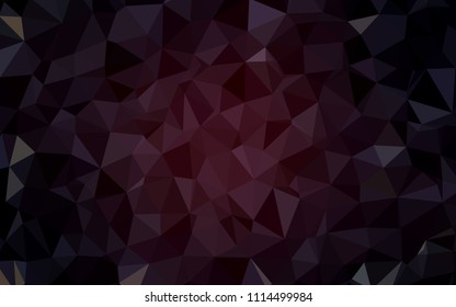 Dark Red vector triangle mosaic texture. Polygonal abstract illustration with gradient. Template for cell phone's backgrounds.