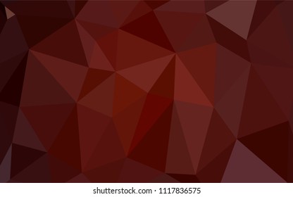 Dark Red vector triangle mosaic texture. Polygonal abstract illustration with gradient. The polygonal design can be used for your web site.