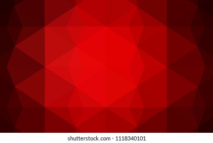 Dark Red vector triangle mosaic template. Shining colorful illustration with triangles. Brand new design for your business.