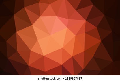 Dark Red vector triangle mosaic template. Creative illustration in halftone style with triangles. A completely new design for your leaflet.