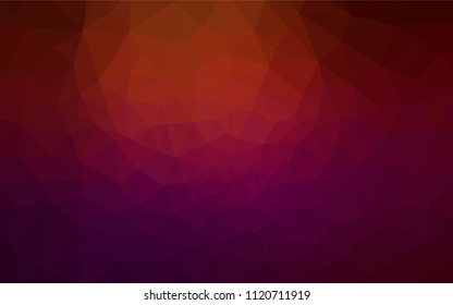 Dark Red vector triangle mosaic texture. Polygonal abstract illustration with gradient. Best triangular design for your business.