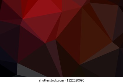 Dark Red vector triangle mosaic cover. Colorful abstract illustration with gradient. Brand-new design for your business.