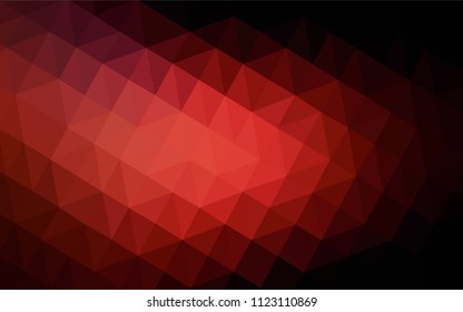 Dark Red vector triangle mosaic cover. Creative illustration in halftone style with triangles. A new texture for your web site.