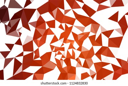Dark Red vector triangle mosaic template. Creative geometric illustration in Origami style with gradient. A completely new design for your leaflet.
