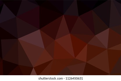 Dark Red vector triangle mosaic texture. Shining colorful illustration with triangles. Polygonal design for your web site.