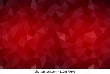 Dark Red vector triangle mosaic template. Creative geometric illustration in Origami style with gradient. Pattern for a brand book's backdrop.