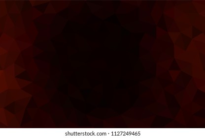 Dark Red vector triangle mosaic cover. A completely new color illustration in a polygonal style. Brand new design for your business.