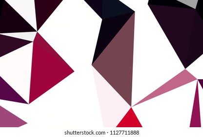 Dark Red vector triangle mosaic cover. Polygonal abstract illustration with gradient. Brand new design for your business.