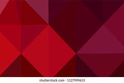 Dark Red vector triangle mosaic cover. Creative illustration in halftone style with gradient. The best triangular design for your business.