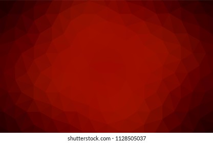 Dark Red vector triangle mosaic cover. A sample with polygonal shapes. Best triangular design for your business.