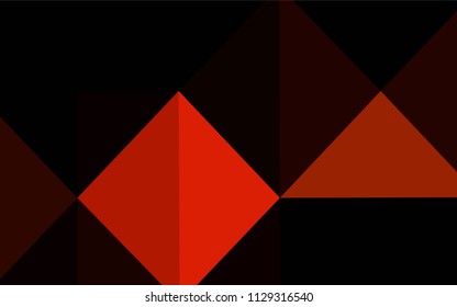 Dark Red vector triangle mosaic template. Modern geometrical abstract illustration with gradient. A new texture for your design.