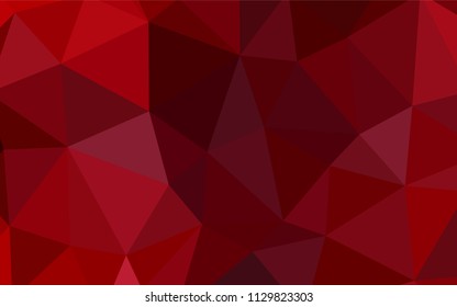 Dark Red vector triangle mosaic cover. Shining colorful illustration with triangles. A completely new design for your leaflet.