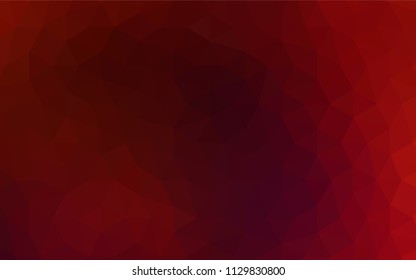 Dark Red vector triangle mosaic cover. Colorful illustration in abstract style with triangles. Textured pattern for your backgrounds.