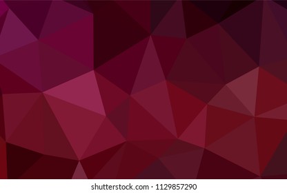 Dark Red vector triangle mosaic cover. Colorful illustration in abstract style with triangles. Template for cell phone's backgrounds.