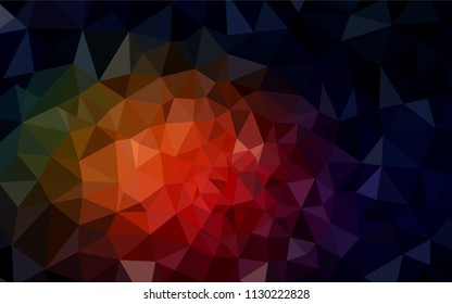 Dark Red vector triangle mosaic texture. Creative illustration in halftone style with triangles. Triangular pattern for your design.
