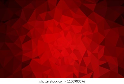 Dark Red vector triangle mosaic template. A sample with polygonal shapes. Template for cell phone's backgrounds.