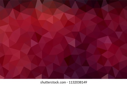 Dark Red vector triangle mosaic template. Shining colorful illustration with triangles. Template for cell phone's backgrounds.