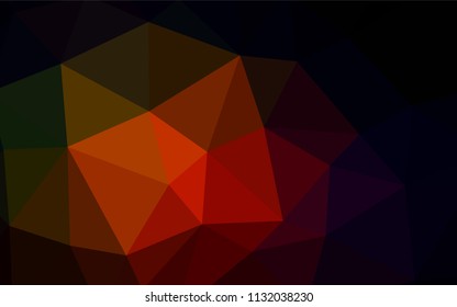 Dark Red vector triangle mosaic template. Geometric illustration in Origami style with gradient.  A completely new design for your leaflet.