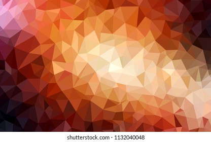 Dark Red vector triangle mosaic cover. Geometric illustration in Origami style with gradient.  Brand new design for your business.