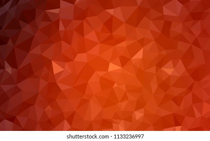 Dark Red vector triangle mosaic cover. Triangular geometric sample with gradient.  A completely new design for your leaflet.