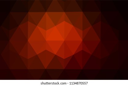 Dark Red vector triangle mosaic texture. Shining polygonal illustration, which consist of triangles. A new texture for your web site.