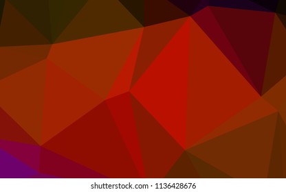 Dark Red vector triangle mosaic template. Creative geometric illustration in Origami style with gradient. Triangular pattern for your business design.