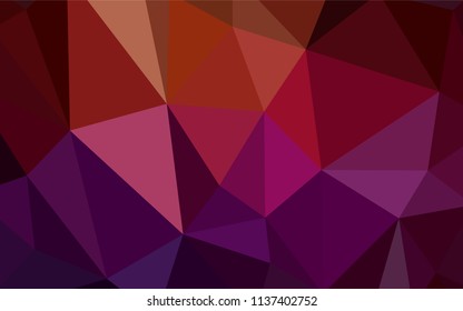 Dark Red vector triangle mosaic texture. Colorful abstract illustration with triangles. Completely new template for your banner.