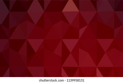 Dark Red vector triangle mosaic cover. Polygonal abstract illustration with gradient. Pattern for a brand book's backdrop.