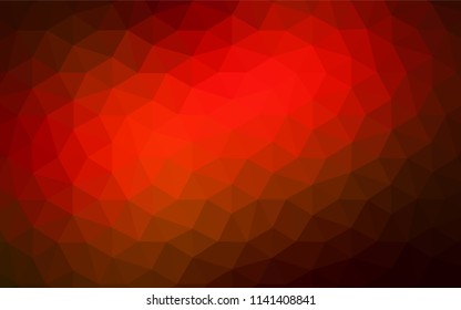 Dark Red vector triangle mosaic texture. Elegant bright polygonal illustration with gradient. Pattern for a brand book's backdrop.