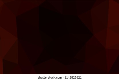 Dark Red vector triangle mosaic template. Colorful abstract illustration with triangles. Triangular pattern for your design.