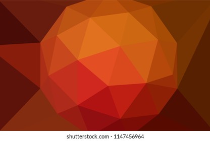 Dark Red vector triangle mosaic texture. Colorful illustration in polygonal style with gradient. Best triangular design for your business.