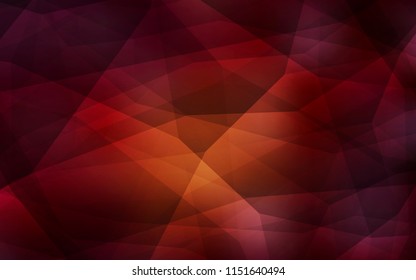 Dark Red vector triangle mosaic texture. Shining polygonal illustration, which consist of triangles. Brand new design for your business.