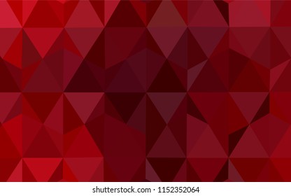 Dark Red vector triangle mosaic template. A completely new color illustration in a polygonal style. Completely new template for your banner.