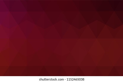 Dark Red vector triangle mosaic cover. Creative illustration in halftone style with triangles. Brand new style for your business design.
