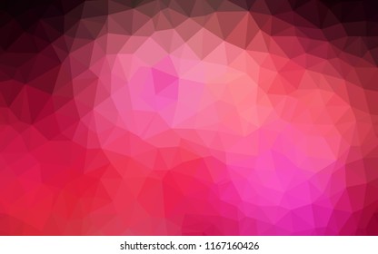 Dark Red vector triangle mosaic template. Shining polygonal illustration, which consist of triangles. Best triangular design for your business.